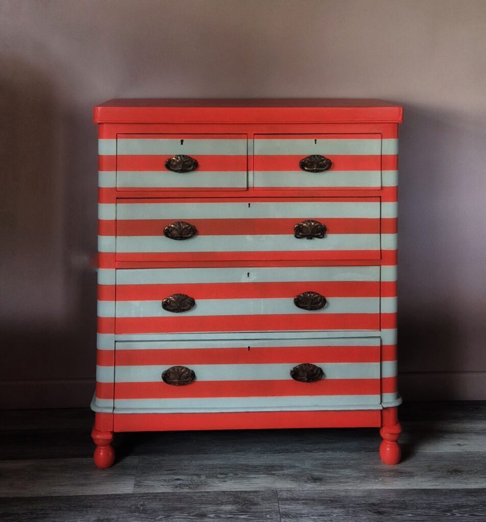 Stripy Chest of Drawers