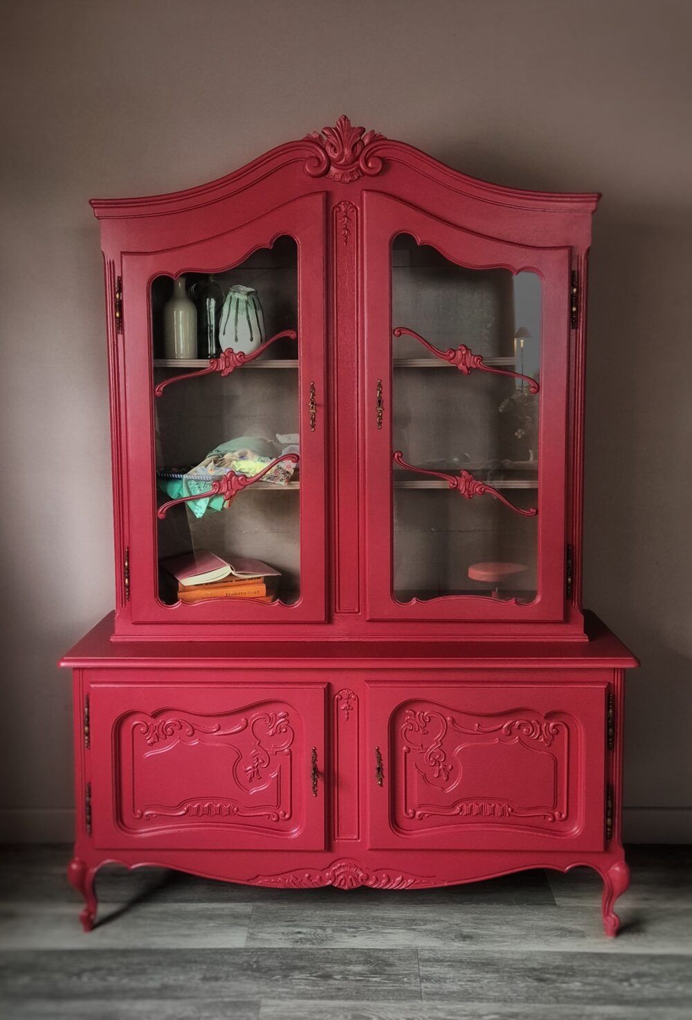 Red Rococo Theatre Red French Rococo Armoire - Annemarie's Madhouse